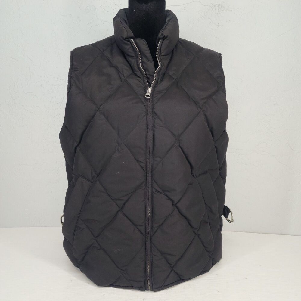 Eddie Bauer Sz Small | Black Goose Down Quilted Puffer Vest Gorpcore Heritage
